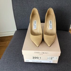 ✨MOVING SALE✨Jimmy Choo Abel patent nude leather